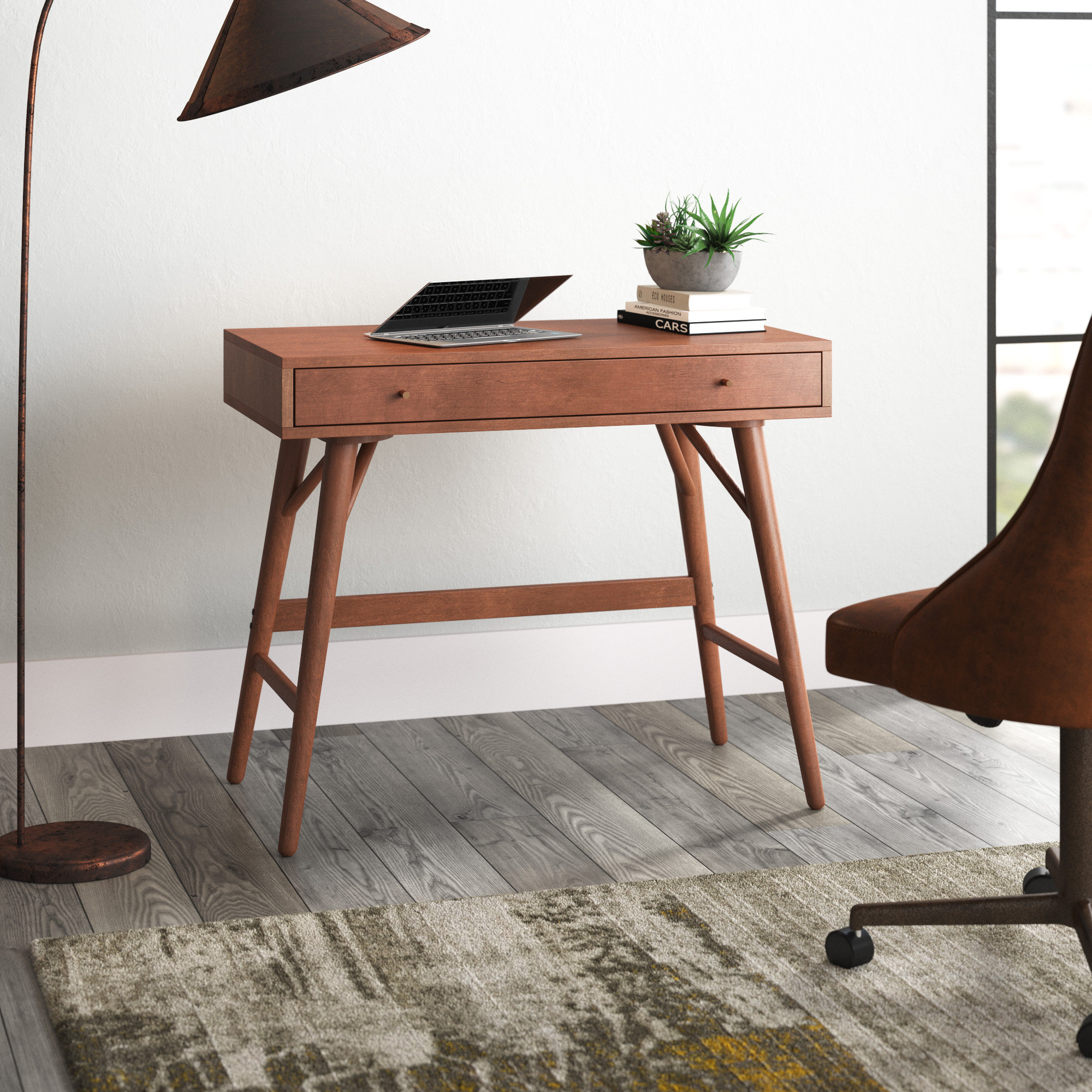 George wood writing desk with drawers hotsell